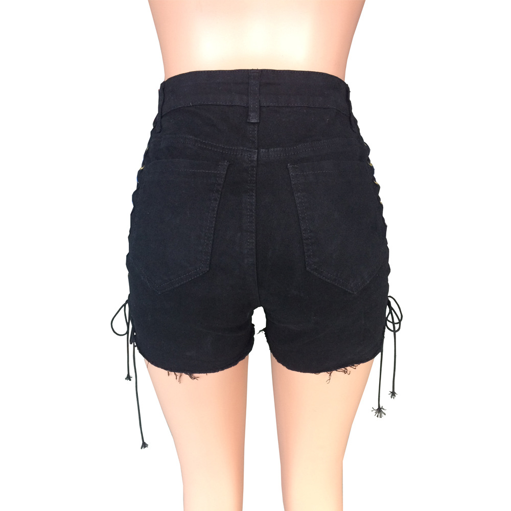 women s bandage denim shorts nihaostyles clothing wholesale NSYB77207