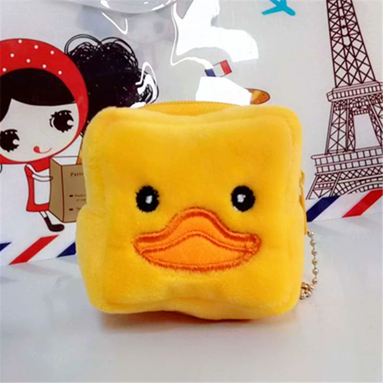 Милый кошелек, монеты, держатель для карт в виде мультфильма, квадратный чехол для ключей, утолщенный, японский и корейский
