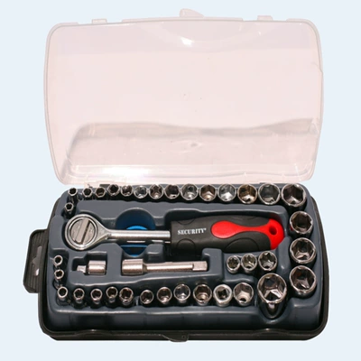 40-Piece Tube Combination Set, Socket Set, Auto Repair Tools, Household Hardware Tools, Hexagonal Socket Combination Tools (Mühərrik tənzimləmə alətləri) - 121114