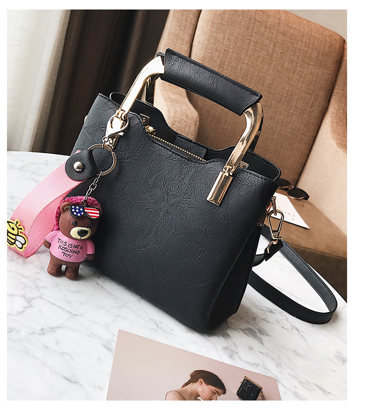 Korean version PUfashion bag (Pink)NHPB0246-Pink