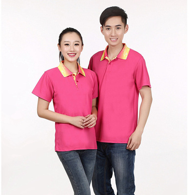 厂家定做男女式体恤衫印制短袖翻领T恤个性DIY制作logo团体工作服|ru