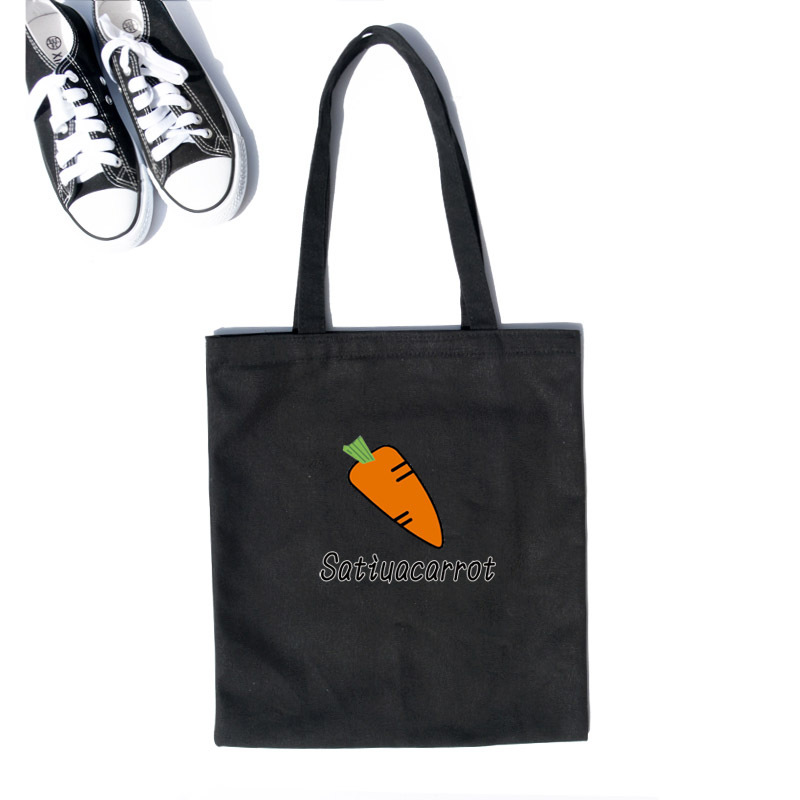Nuevo hecho en casa básico simple todos los partidos diario práctico de gran capacidad verano fruta impresa bolsa de lona bolsa de hombro para las mujeres