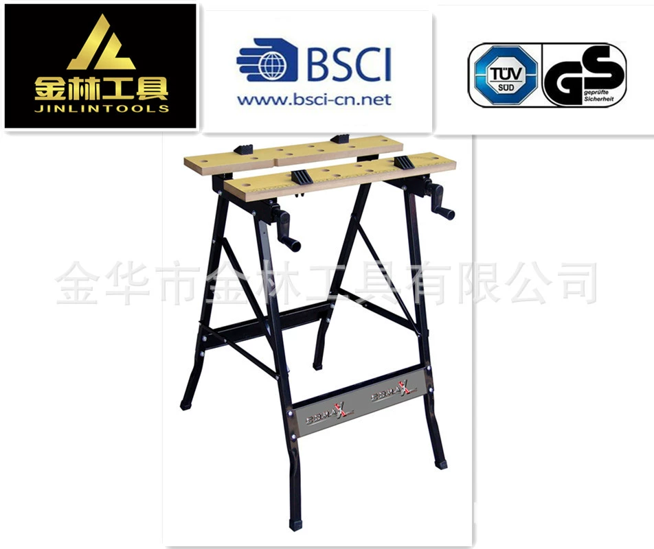 Заводской прямой складной деревообрабатывающий стол Рабочий стол Железный кронштейн операционный стол пила конский табурет подшипник 100 кг