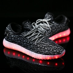 Coconut Lamp Shoes LED Night Light Shoes for Men and Women Couple's Casual Lightweight Fiber Optic Light-Up Shoes USB Charging One Piece Dropshipping