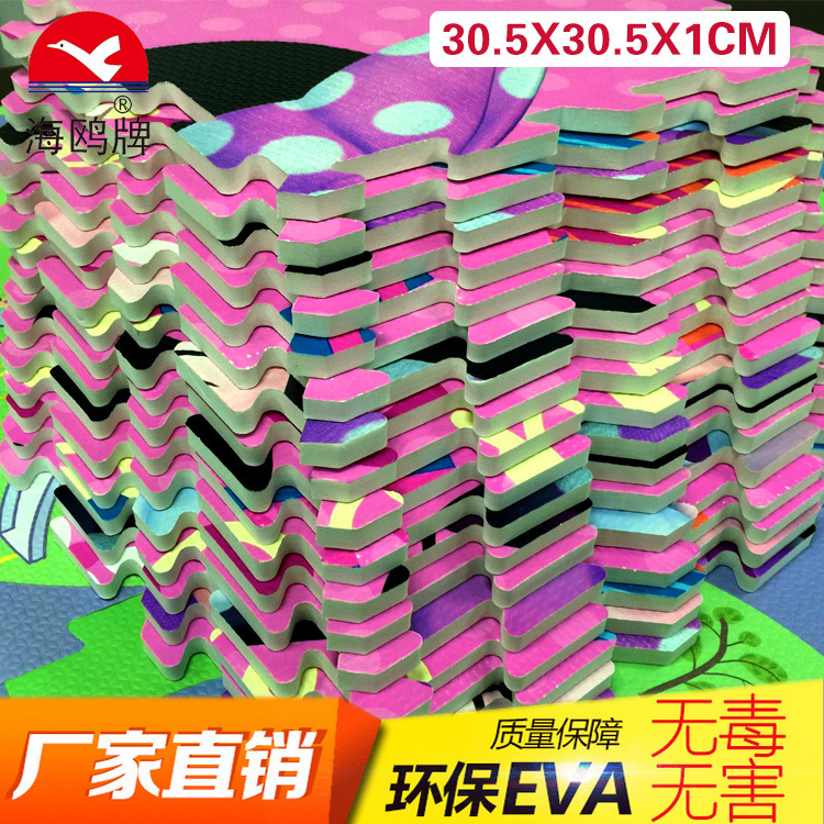 Exit Customize Thermal transfer environmental protection EVA Cartoon foam Mosaic baby children Game pad crawl Mat