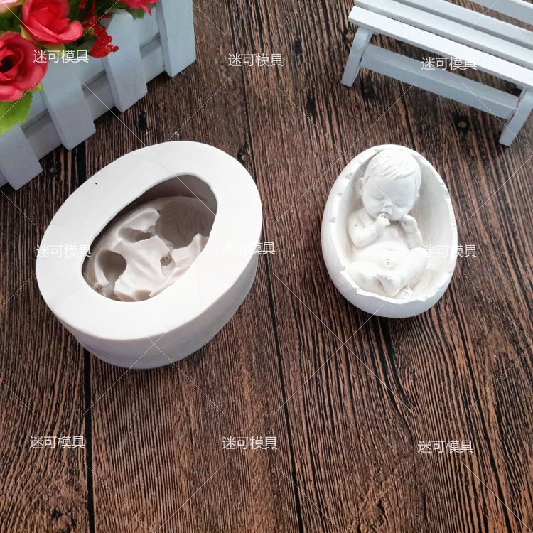 Directo de fábrica bebé pastel molde silicona jabón hecho a mano del molde fondant