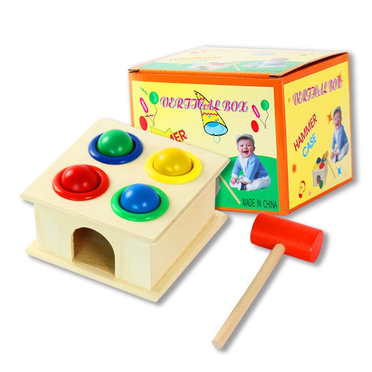 敲打台敲球台锤盒打桩台 教具1-2-3岁宝宝早教儿童益智力玩具