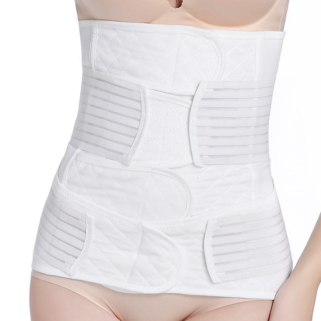 6 lớp gạc corset đai cotton thoáng khí sau sinh bụng đai corset đai thép xương phụ nữ mang thai eo hai mảnh đặt Đai bụng