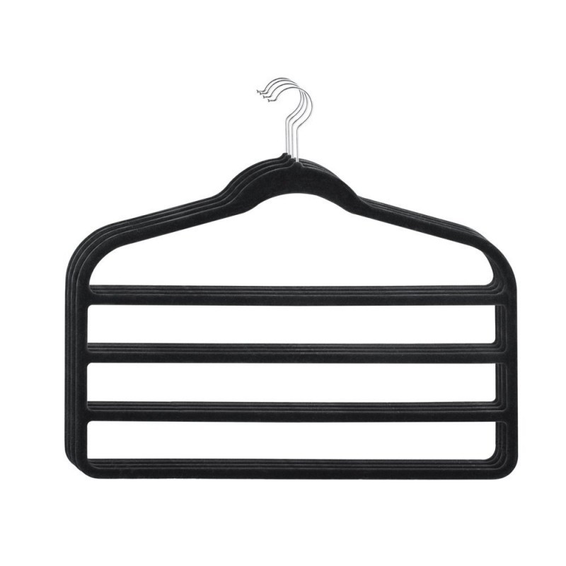 thumbnail image 3 of Percha para pantalones cortos antideslizante que ahorra espacio, perchas para pantalones vaqueros, perchas de terciopelo múltiples, organizador de armario, almacenamiento y organización para, 3 of 5