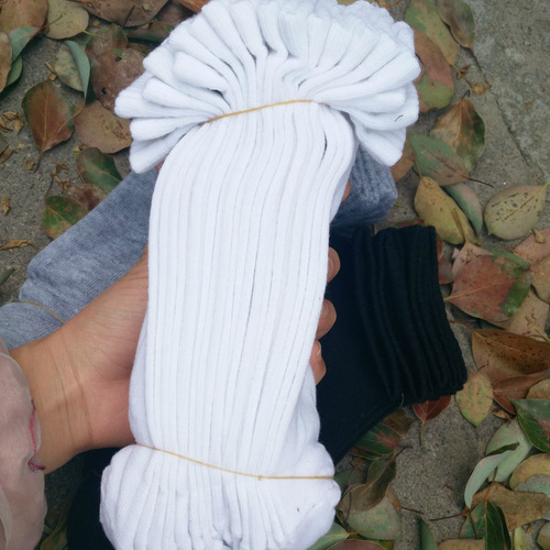 Socks boat socks men's solid color cotton socks wholesale black and white men's boat socks casual socks street stall wholesale manufacturers wholesale