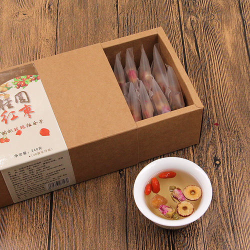 Rongtan Brand Guava Jujube Tea, Goji Berry Rose Tea with Rock Sugar - Premium Boxed Set, Supports Wholesale with Single Piece Shipping