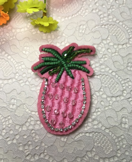 Sequins Embroidered Cloth Stickers Fruit Embroidery Stickers Pineapple Diy Handmade Accessories display picture 5