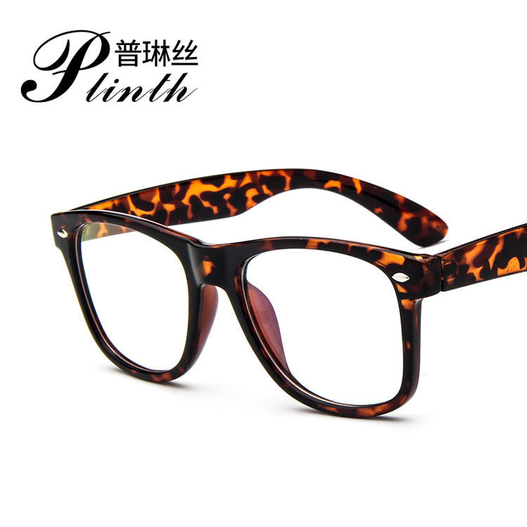 2016 Fashion Retro Big Frame Rice Nail Glasses Frame 2182 Trendy Frame Mirror All-match Flat Glasses Glasses Frame