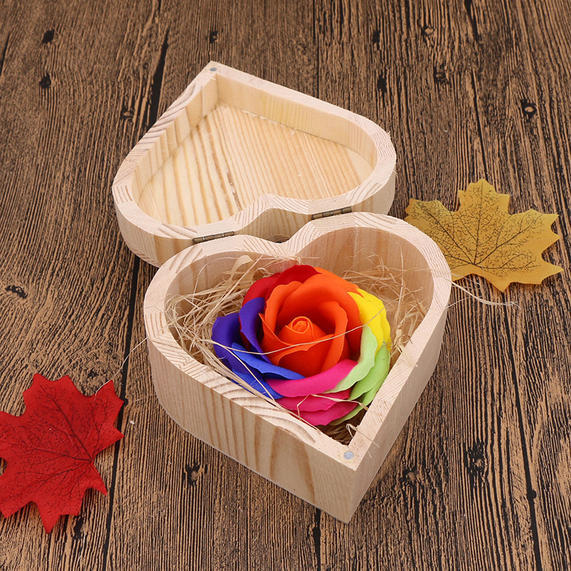 Soap Flower Material Christmas, Valentine'S Day Festival Heart Shape Pattern Romantic, Pastoral Style Christmas Valentine'S Day Romantic Pastoral Heart Shape Soap Flower Artificial Flowers