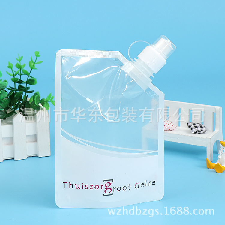 厂家生产自立吸嘴水袋 彩色透明运动水壶 吸嘴袋豆浆袋量大从优
