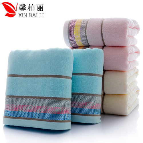 Pure cotton three-color forged honeycomb plain towel bath towel soft absorbent gift wedding return gift