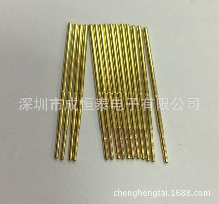 1.3弹簧测试针 PM75-J1 PAM75-J1 直上圆头镀金 PCB板探针
