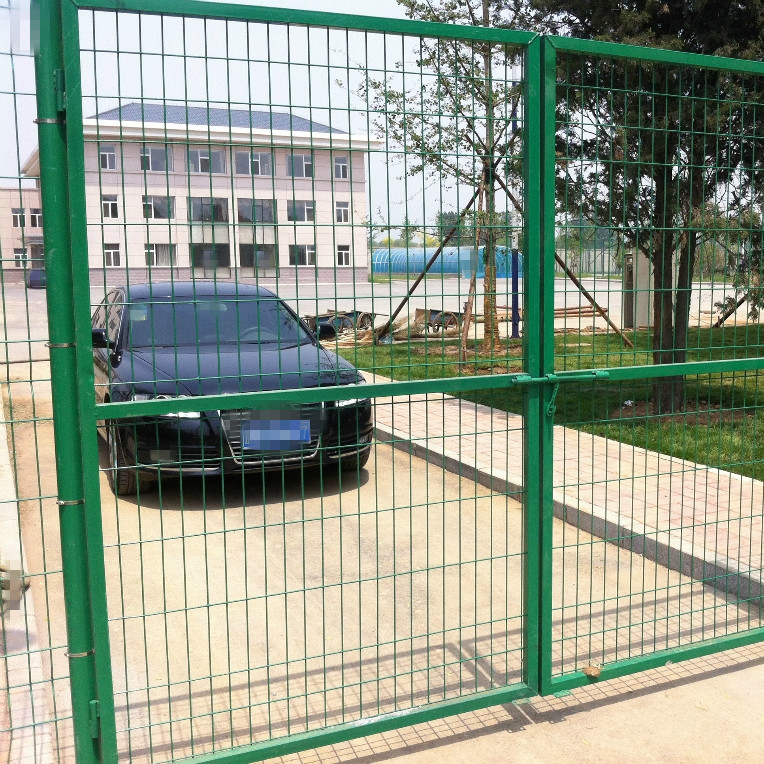 简易耐用工厂护栏网大门现货直销/金属丝网框架结构隔离防护门|ms