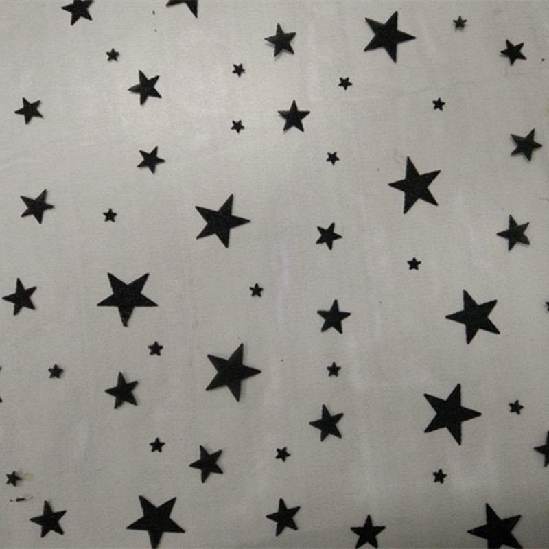 供应2017年新款加密美国网大小五角星植绒 韩版流行女装T恤面料