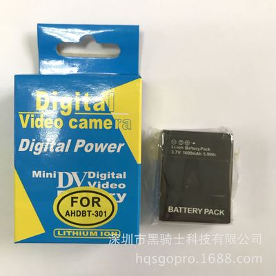 適用于gopro運動器材  hero3 電池 201足容量锂電池 forgopro1600