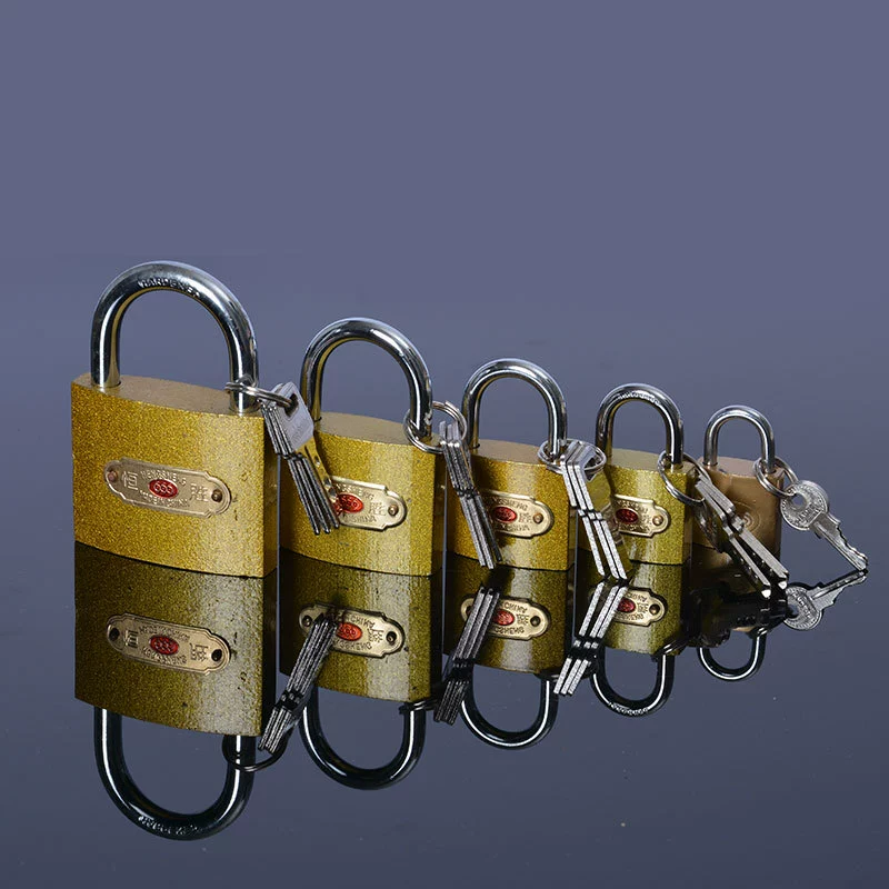 Hengsheng brand gold iron hanging lock 364 computer key dormitory door small hanging lock lock house anti -theft lock