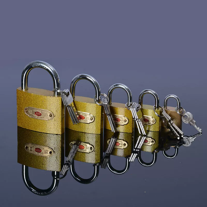 Hengsheng brand gold iron hanging lock 364 computer key dormitory door small hanging lock lock house anti -theft lock
