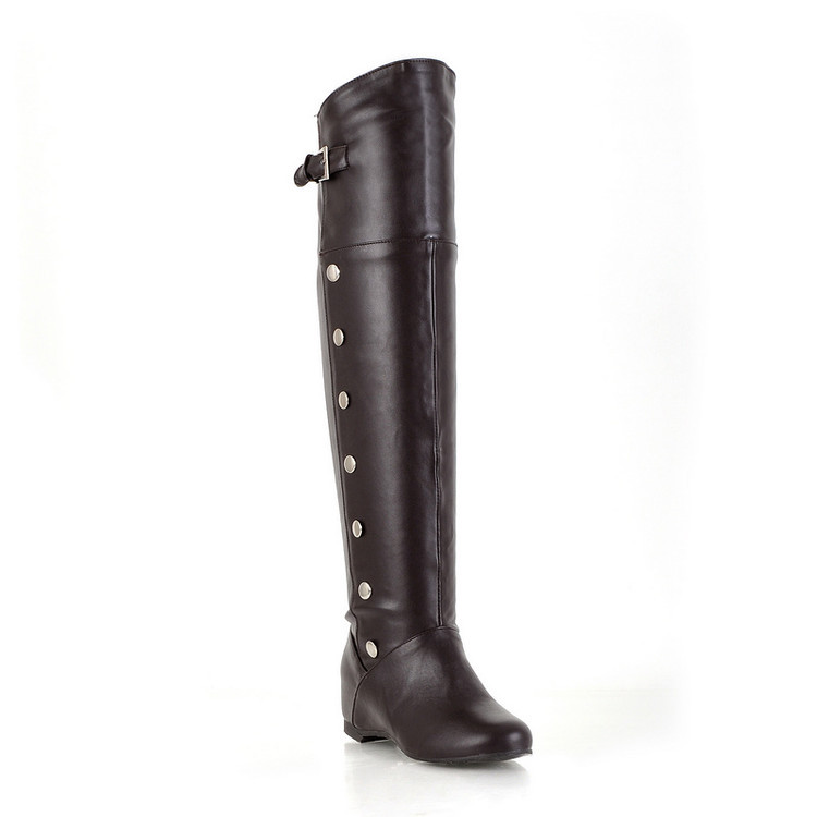 Bottes femme en PU artificiel - Ref 3354353 Image 9