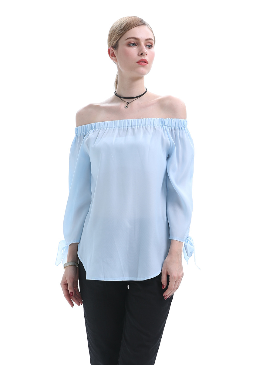 autumn new sexy loose off-the-shoulder blouse  NSJR22603