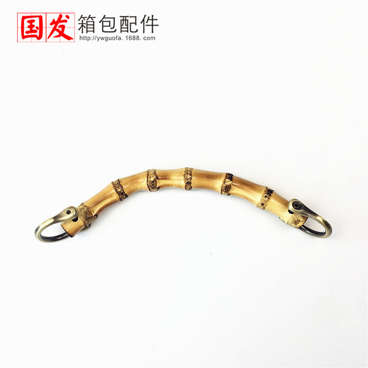 Especial: 15cm bambú brazalete de mano color original portátil bambú verdadero accesorios bolsos de mano   0633 - Mu