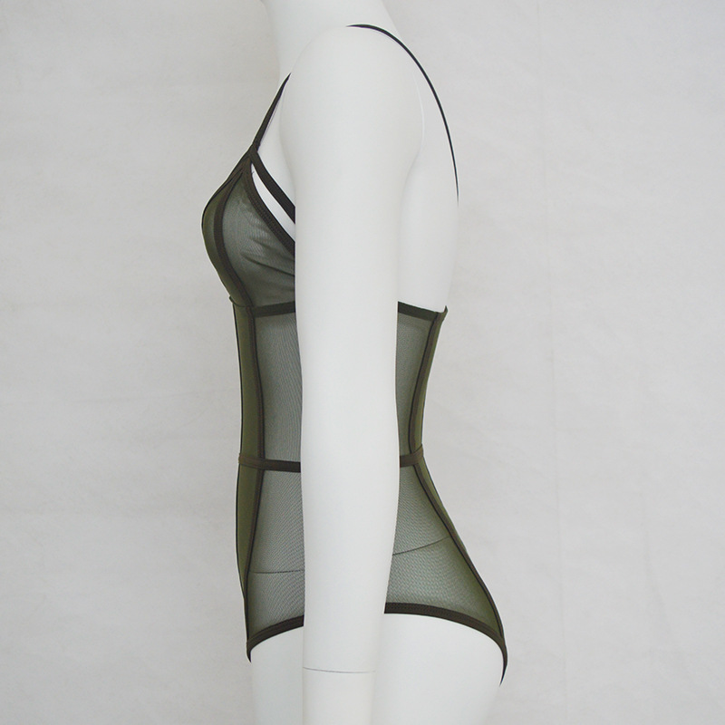 Sheer Mesh Bodysuit Back View