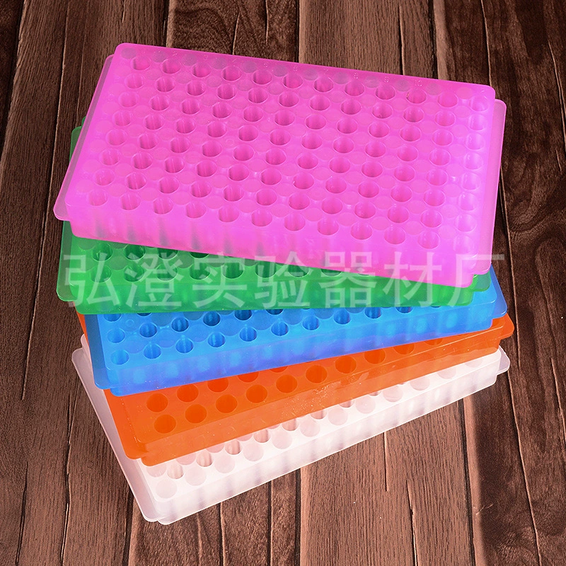 Оптовая Продажа с фабрики Стойка для центрифужных пробирок с 96 отверстиями Двойная панель спереди 1,5 мл 2 мл обратная центрифужная пробирка 0,5 мл