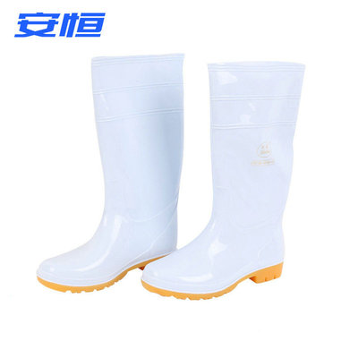 丽泰白色食品靴防滑雨靴耐油耐酸碱牛津大底高筒酒店厨房劳保雨鞋|ms