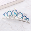 Fashionable children's nail decoration for bride, metal golden water, drill, hair accessory, wholesale, new collection