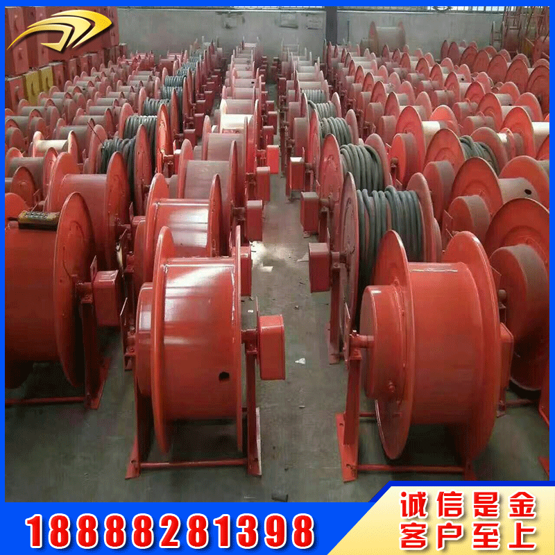 起重机弹簧电缆卷筒 龙门吊自动收线器磁滞式卷筒 行车电缆卷线盘