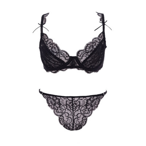 Thin padless lace women's bra set bra 9169