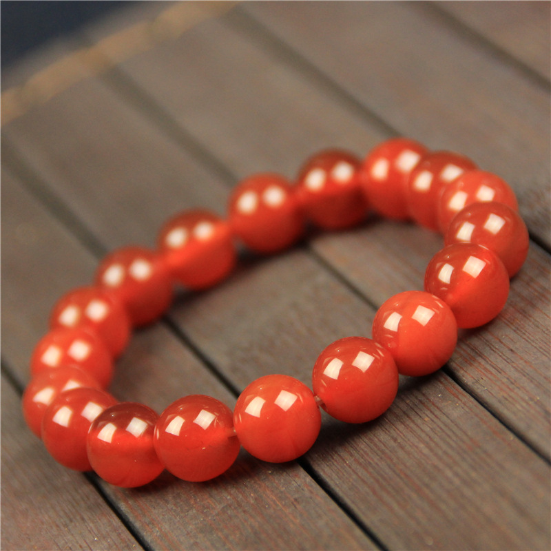 Red Agate Bracelet Lap Bead gemstone Hand string men and women Ethnic style Jewelry Scenic spot gift Source of goods