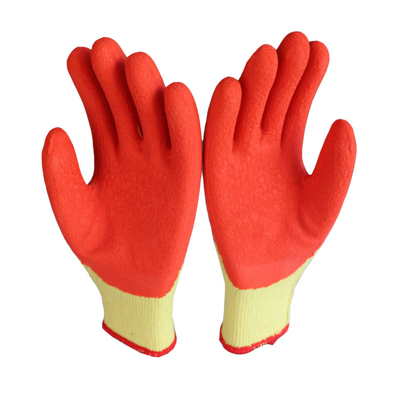 乳胶皱纹手套劳保手套工作手套Latex Coated gloves