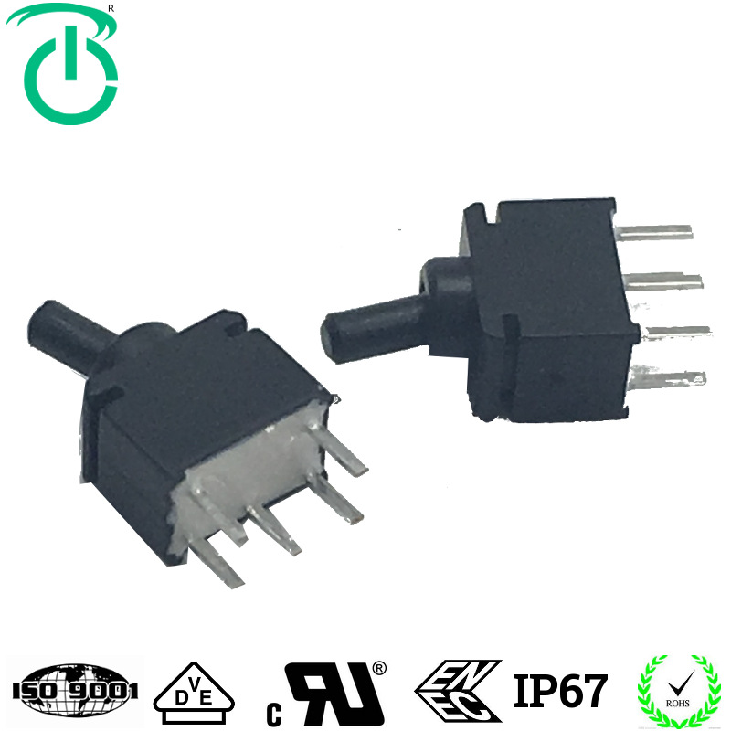 荣千生产PLC专用3档5脚钮子开关，迷你拨动开关，工控拨动开关