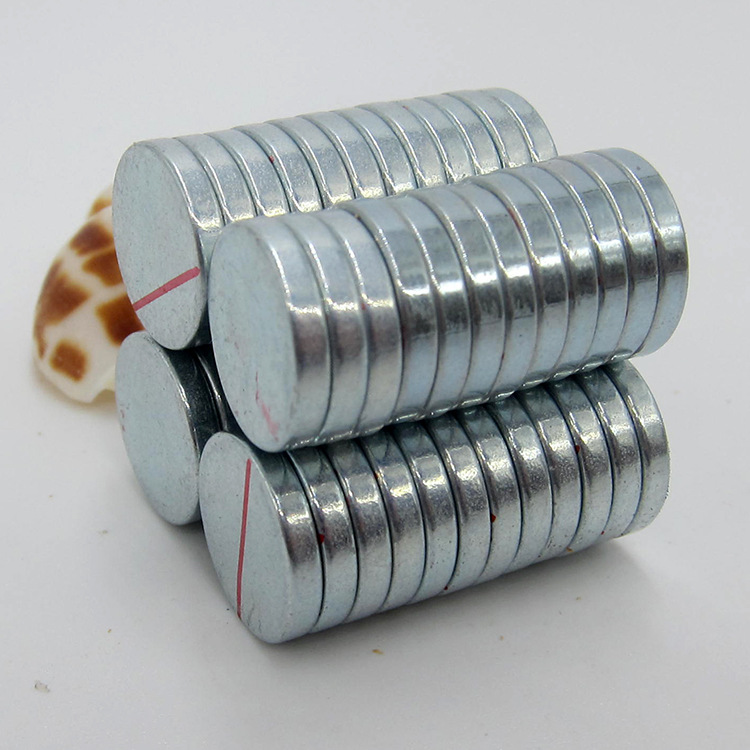 厂家现货供应方形强力钕铁硼包装磁铁镀锌文具磁12x2