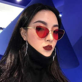 2024网红同款金属猫眼太阳眼镜 欧美个性海洋片墨镜潮S17011批发