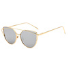 Sunglasses, retro fashionable trend metal glasses suitable for men and women solar-powered, wholesale, European style
