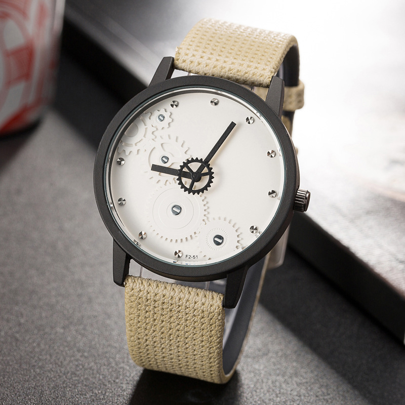 Extraordinary Men's Watch Special Gear Pattern Men's and Women's Casual Watch Factory Direct Supply Small Heads Wholesale