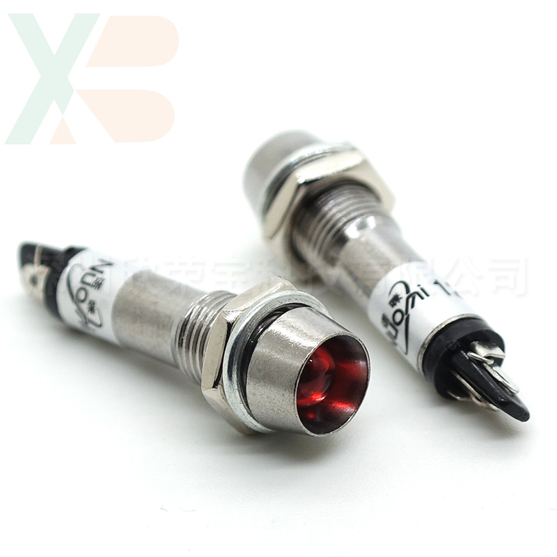 欣荣宝 指示灯 电子灯电子显示灯指示灯XD-02 12VDC银色体红色灯