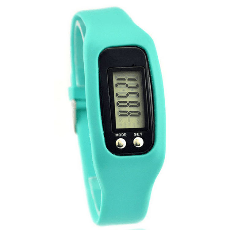 硅胶电子计步器手表批发可定制 新款多功能LED防水户外运动手表