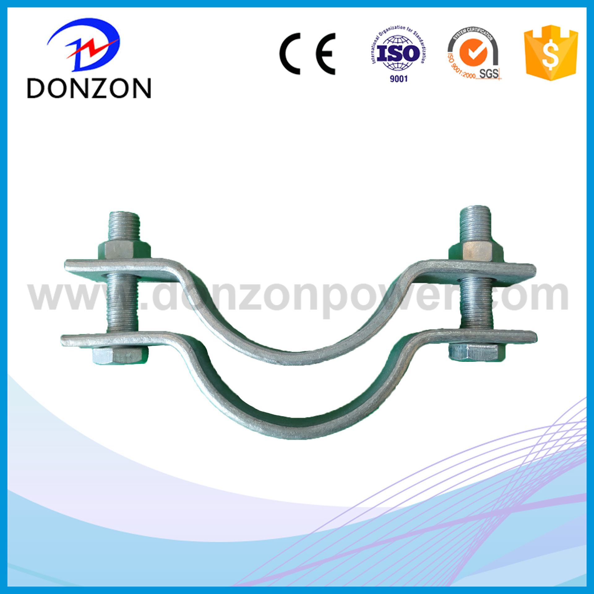 厂家生产热镀锌铁件  杆用紧固夹具  塔用金具夹具  抱箍BG175