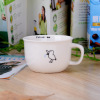 Zakka Coffee Cup Ceramic Dessert Pudding Cup Bringing the Tea Cup Dessert Pudding Muste Print LOGO