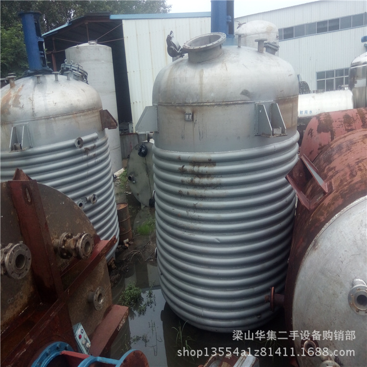 二手15吨不锈钢外盘管反应釜 二手10吨搪瓷反应釜 二手高压反应釜