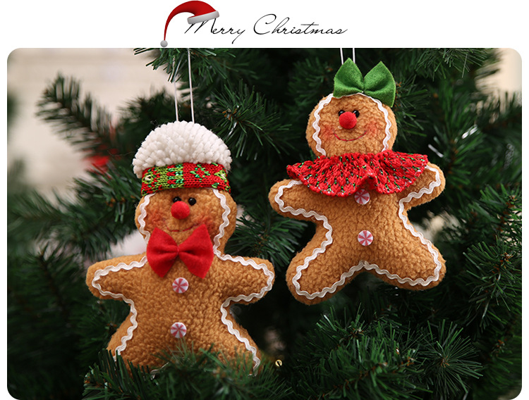 Weihnachts Niedliche Lebkuchen Nicht Gewebte Party Hängende Ornamente display picture 1