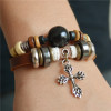 Leather adjustable bracelet for beloved, European style