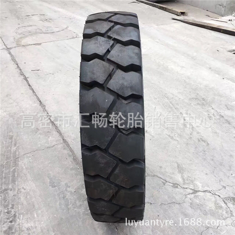 朝阳 叉车轮胎10.00-20 工业充气车轮胎 大块花花纹 实心叉车